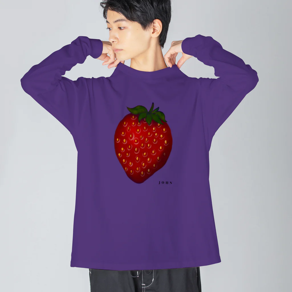 JOHNのお店の苺苺苺 Big Long Sleeve T-Shirt