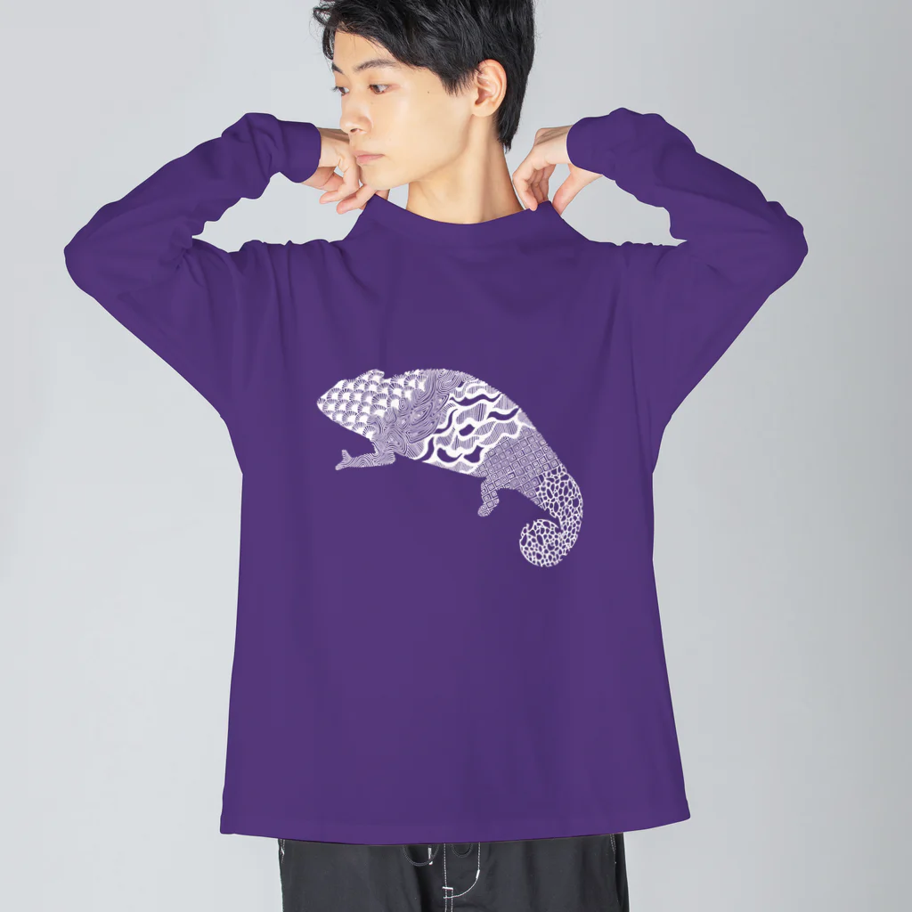 新谷べにのパンサーカメレオン白 Big Long Sleeve T-Shirt