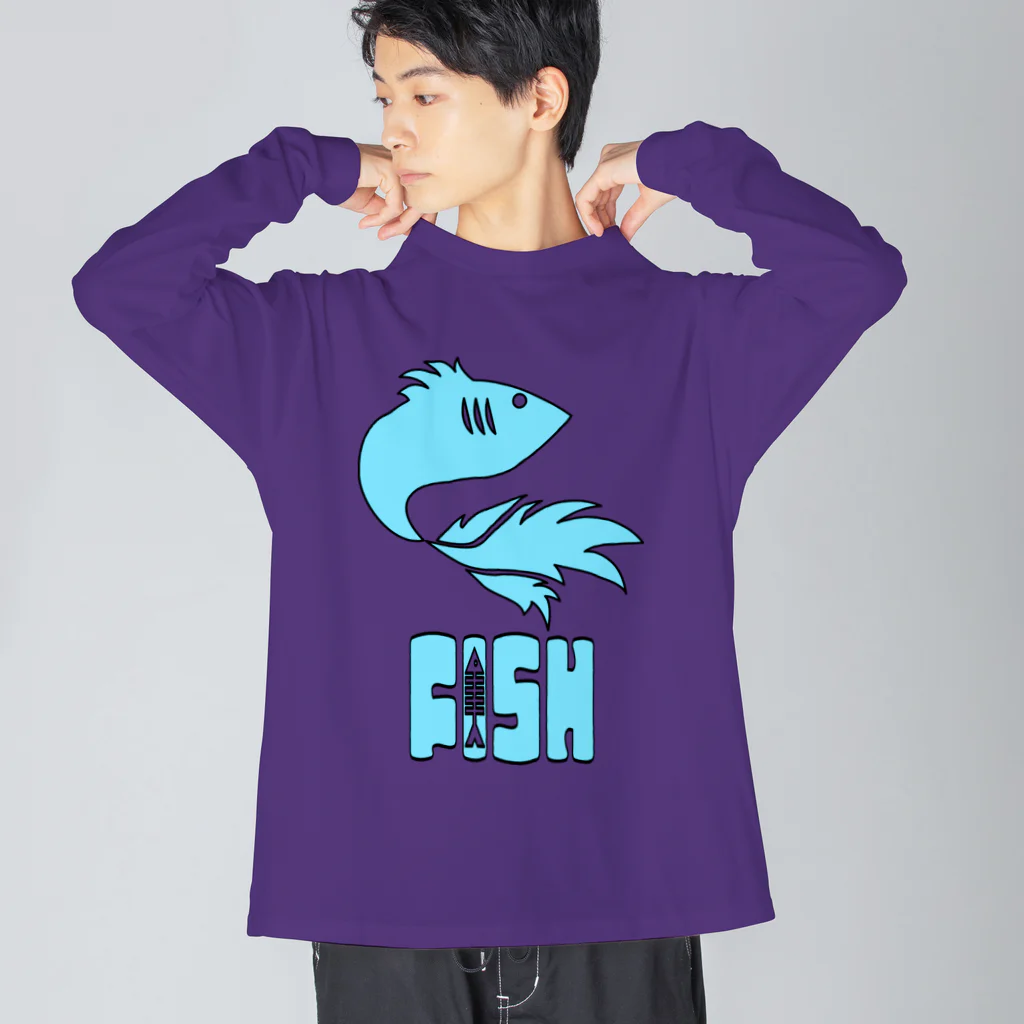 KfamiliaのFISH ビッグシルエットロングスリーブTシャツ