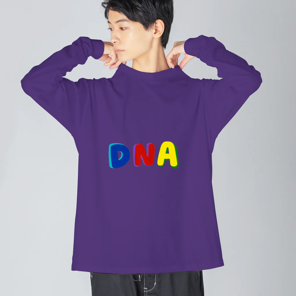 🍎デグーと服と雑貨屋さん🍏の❤️💛DNA💙💚　dna 　英文字グッズ ビッグシルエットロングスリーブTシャツ