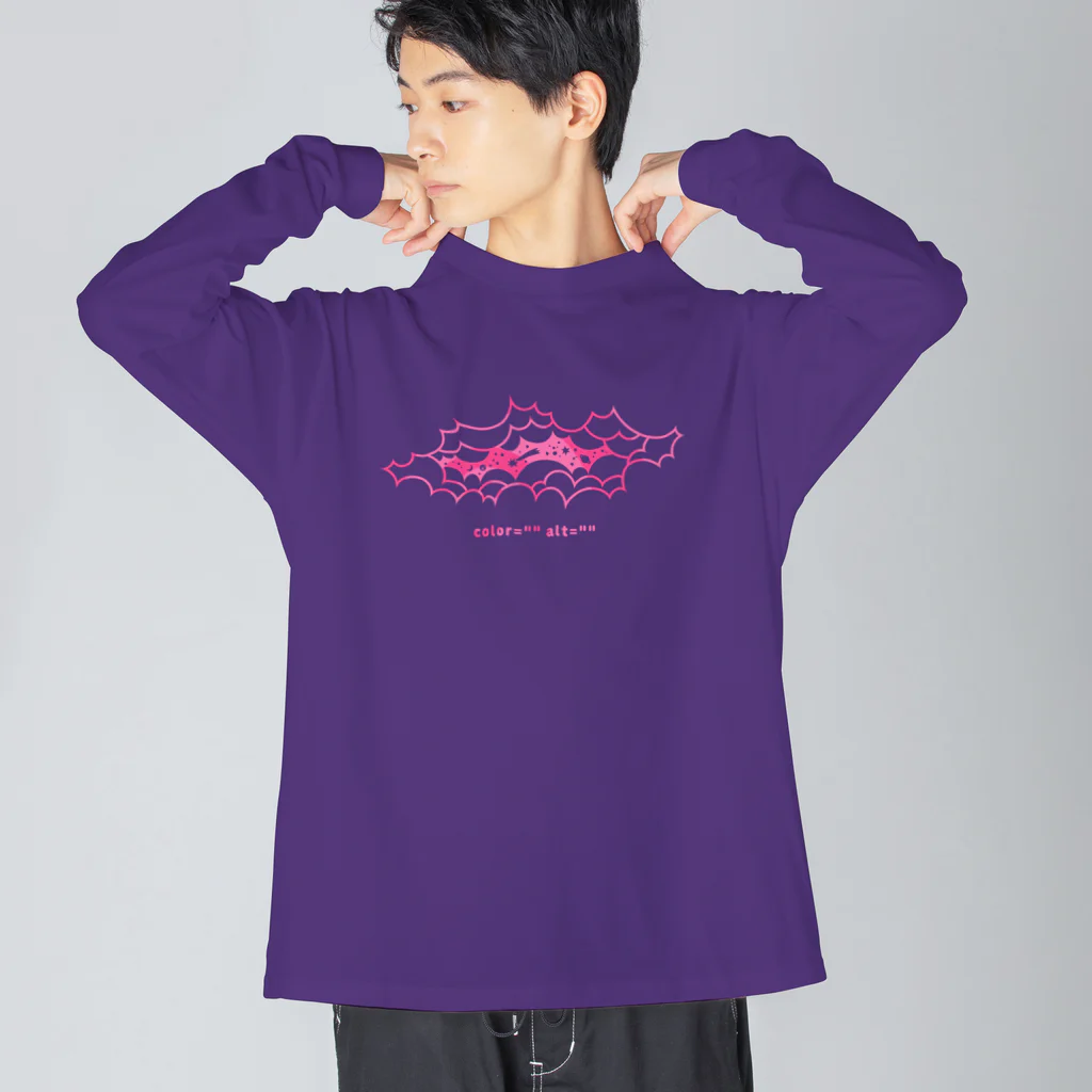 nanaqsaのSPACE(PINK) ビッグシルエットロングスリーブTシャツ