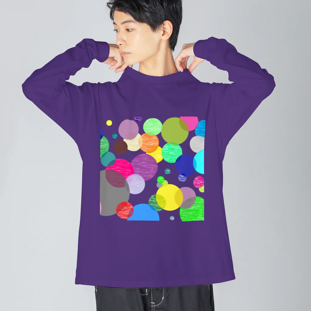 でおきしりぼ子の実験室の蛍火の残像ー正方形 Big Long Sleeve T-Shirt