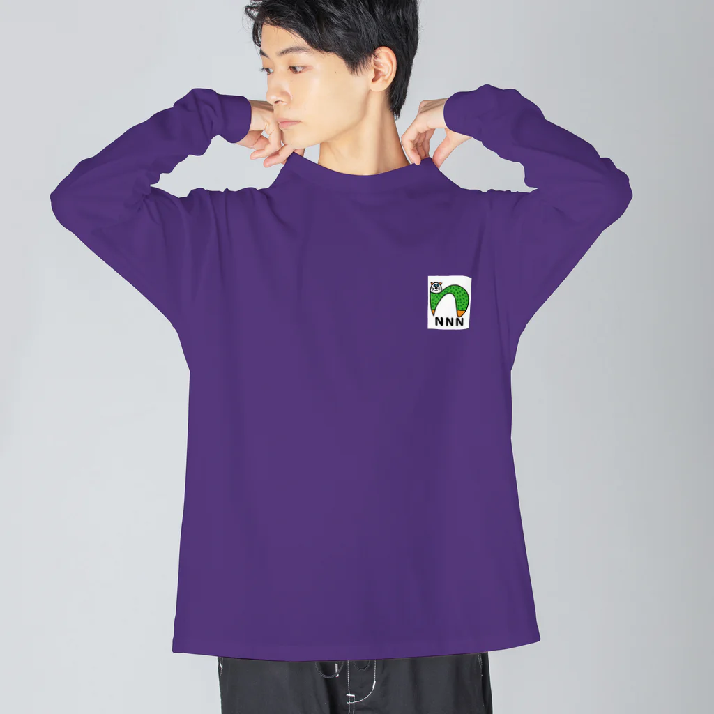 地域猫　那珂川 ねこ ネットワークの草むら地域ねこ（polly） Big Long Sleeve T-Shirt