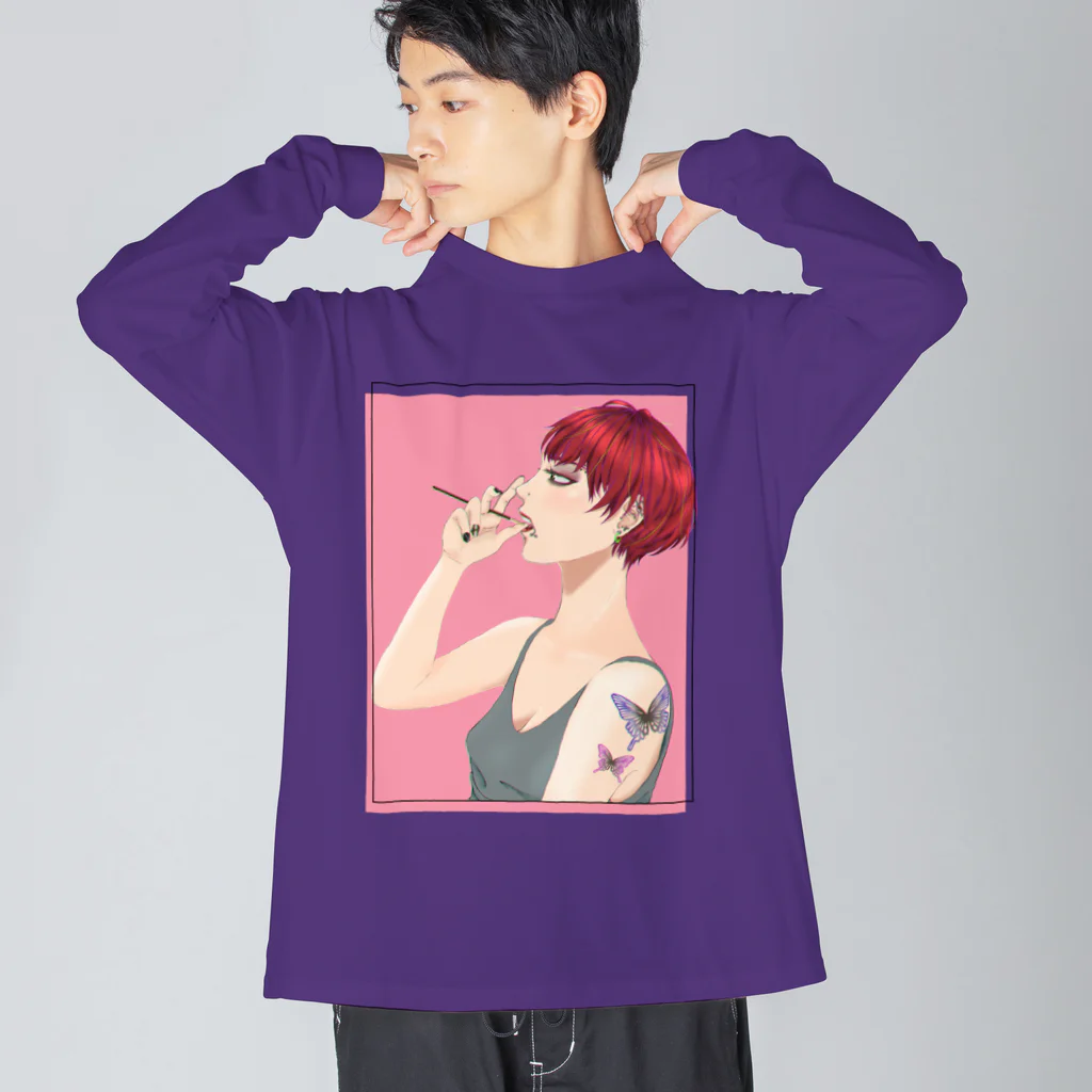 牡丹ちゃんのポ☆キー！☆ッキー！ポッ☆ー！ Big Long Sleeve T-Shirt