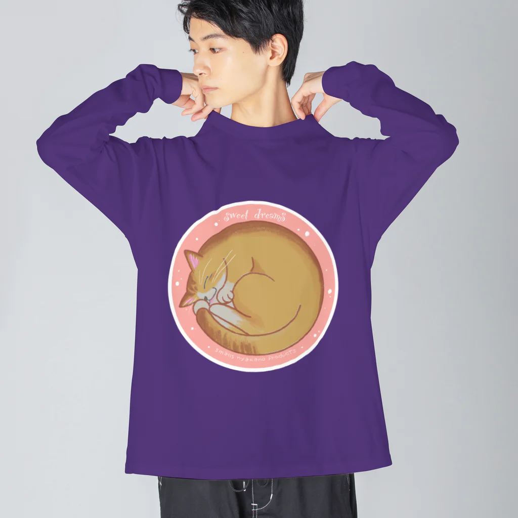 GOODS by smalls nakanoのSweet dreams cat ビッグシルエットロングスリーブTシャツ