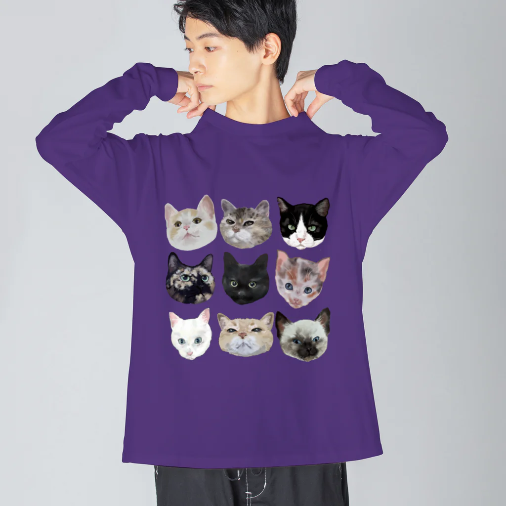 猫とやっし～ぃのアレコレのいろんな猫ちゃん9 Big Long Sleeve T-Shirt