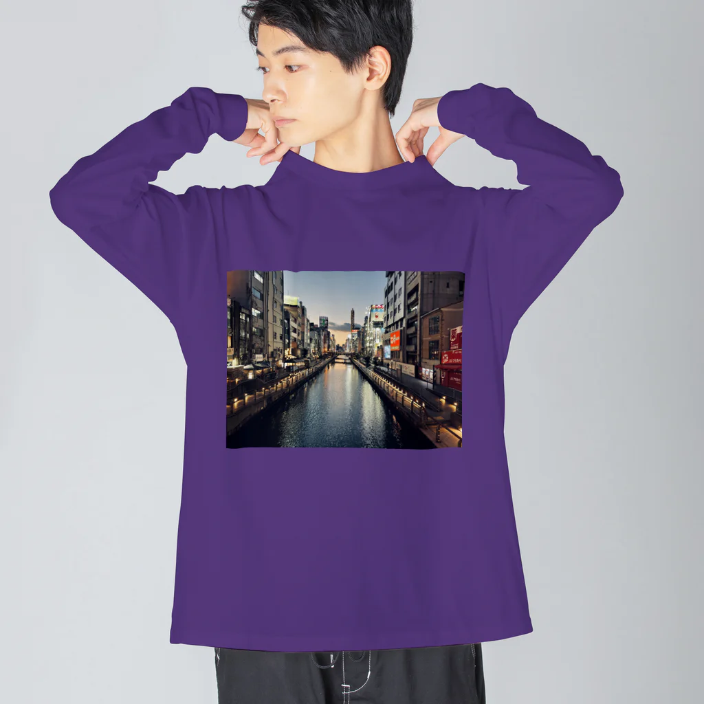 unepe部屋の大阪の街と道頓堀 Big Long Sleeve T-Shirt