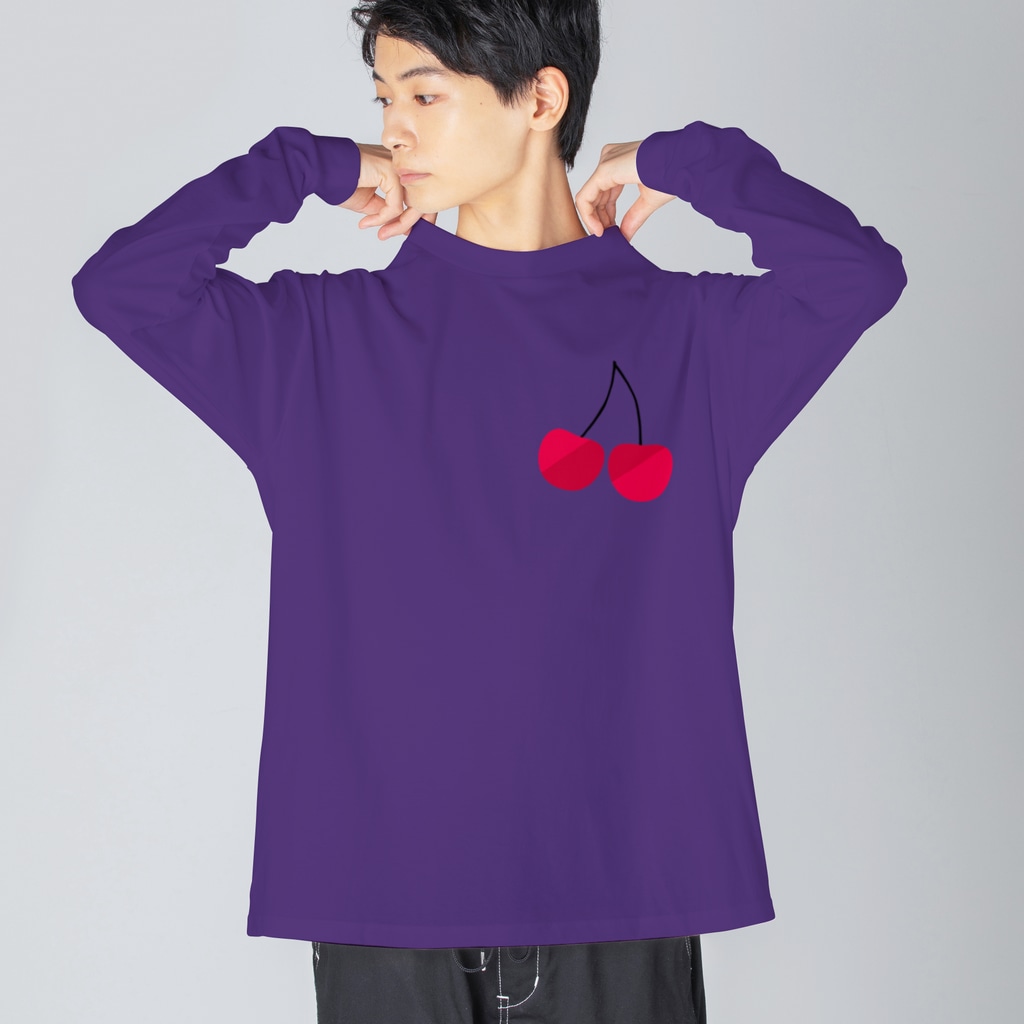 KAWAGOE GRAPHICSのさくらんぼちゃん Big Long Sleeve T-Shirt