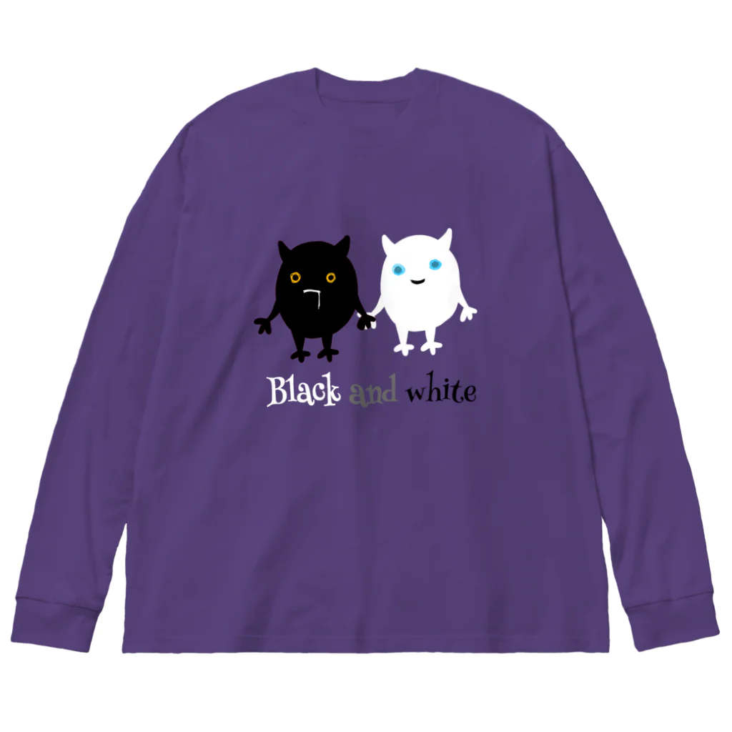 のほほん屋のしろくろモンスターちゃん Big Long Sleeve T-Shirt