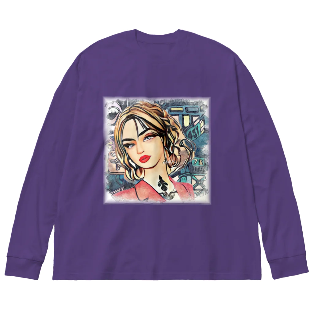 【ホラー専門店】ジルショップのアメリカン女性 Big Long Sleeve T-Shirt