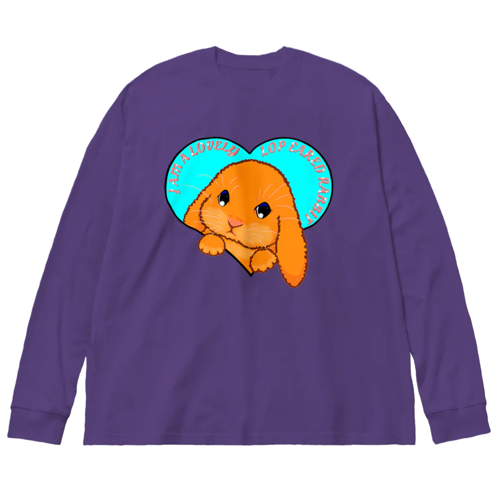 LalaHangeulのLop eared rabbit(ロップイヤーラビット) 英語バージョン Big Long Sleeve T-Shirt