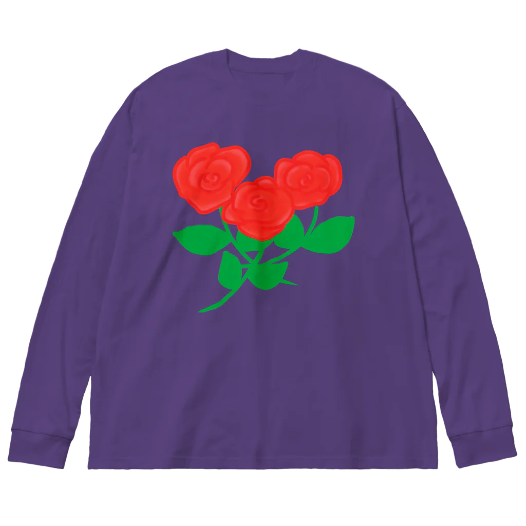 Lily bird（リリーバード）の深紅の薔薇① Big Long Sleeve T-Shirt