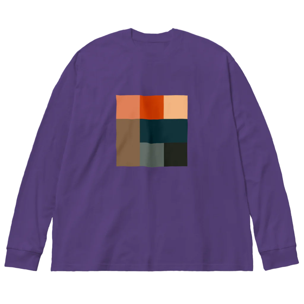 3×3 のドット絵のムンクの叫び - 3×3 のドット絵 Big Long Sleeve T-Shirt