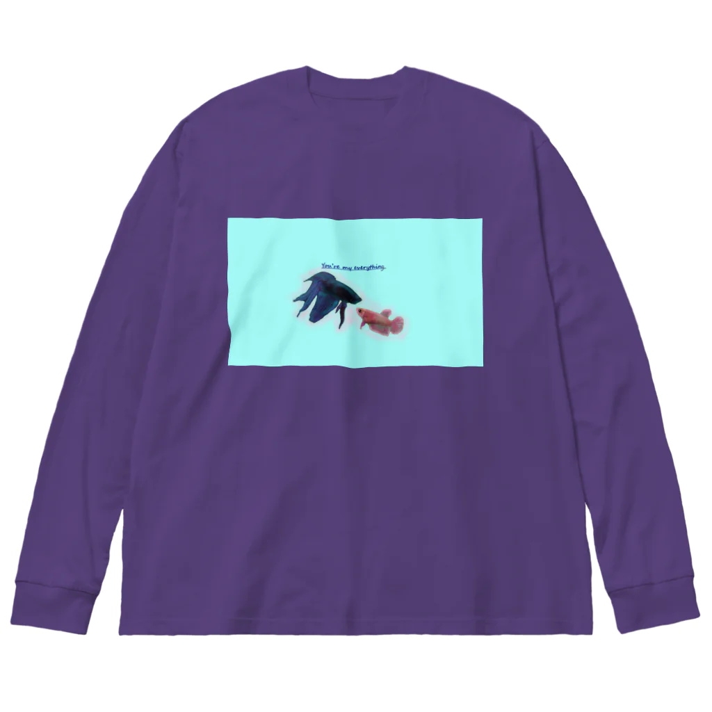 ♡BE HAPPY♡の恋する魚たち Big Long Sleeve T-Shirt