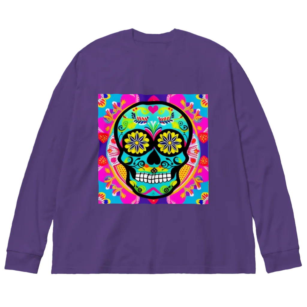 夕凪の凧のsugarskull Big Long Sleeve T-Shirt