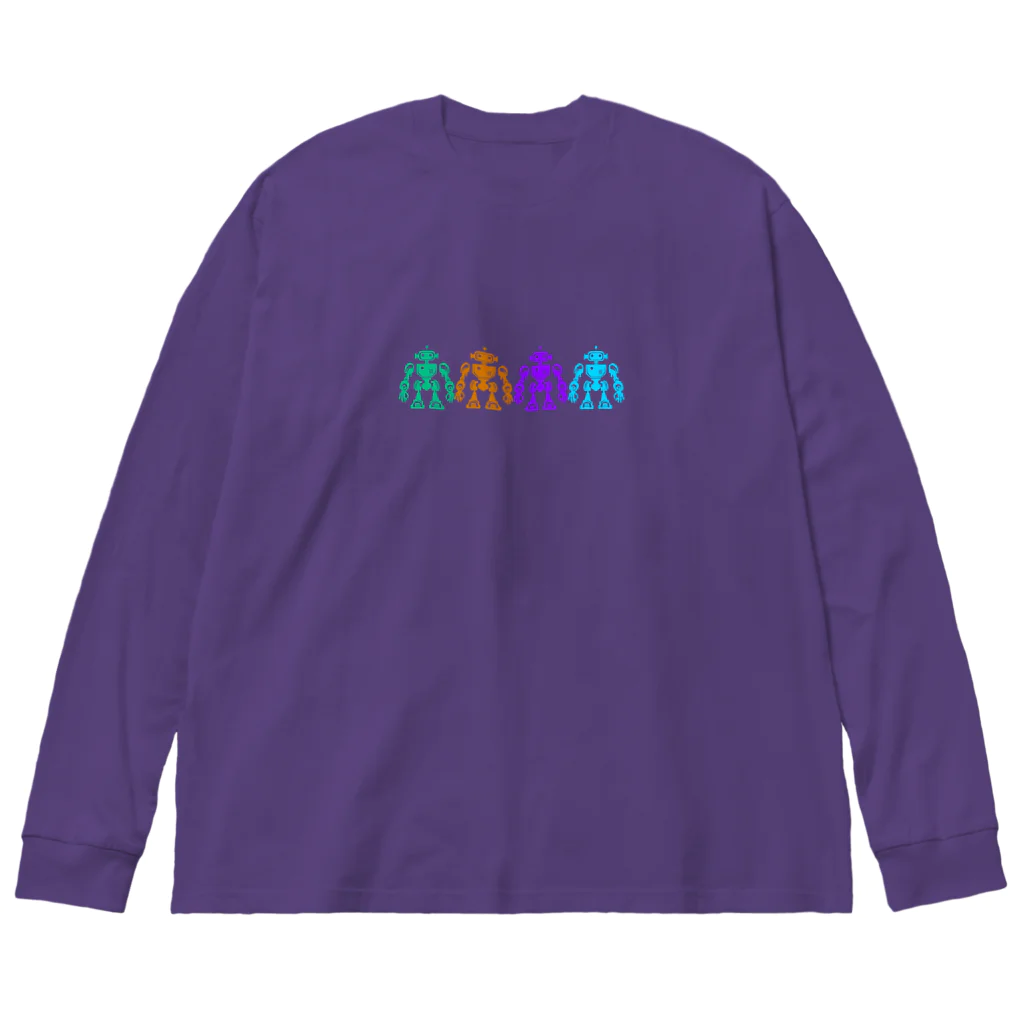 mirinconixの色違いの4機のレトロなロボット Big Long Sleeve T-Shirt