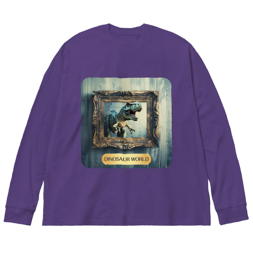 MistyStarkの飛び出す恐竜　－　dinosaur that pops out　－ Big Long Sleeve T-Shirt