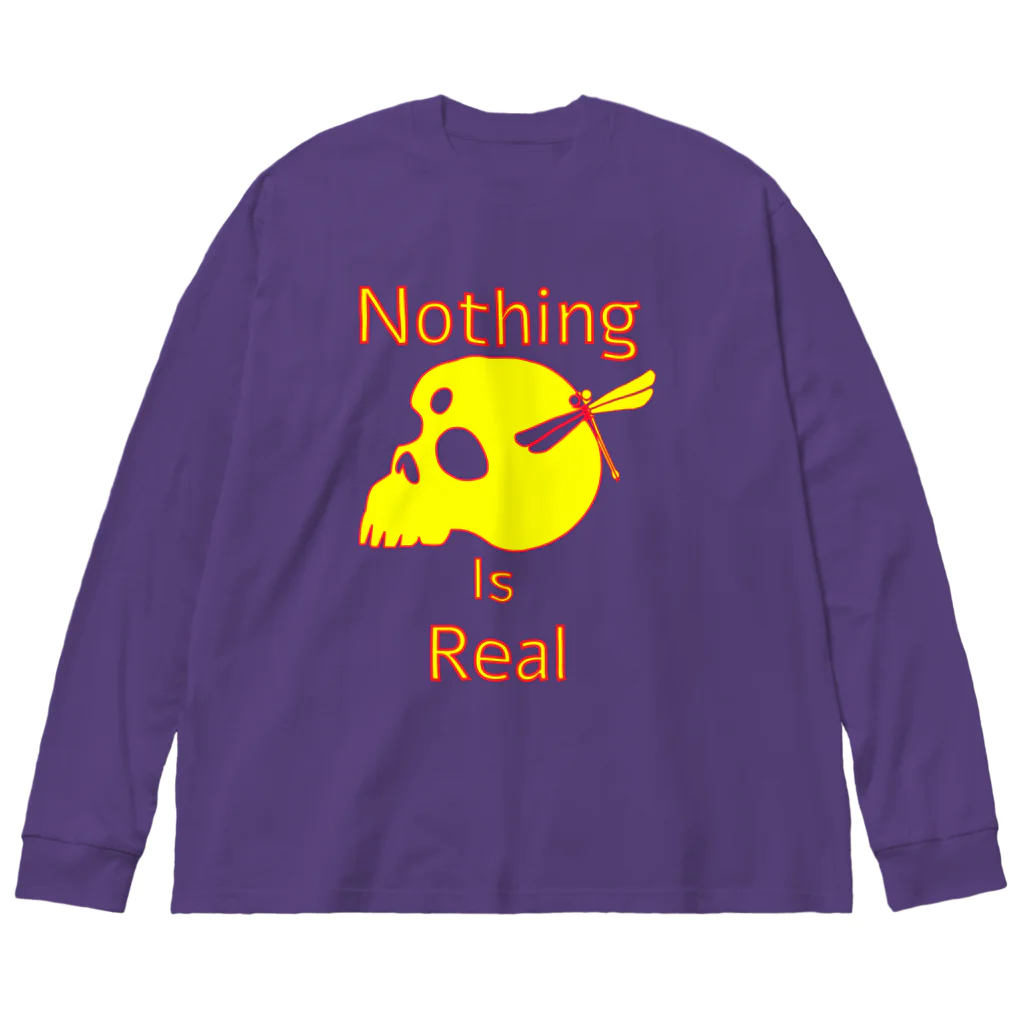 『NG （Niche・Gate）』ニッチゲート-- IN SUZURIのNothing Is Real.（黄色） ビッグシルエットロングスリーブTシャツ