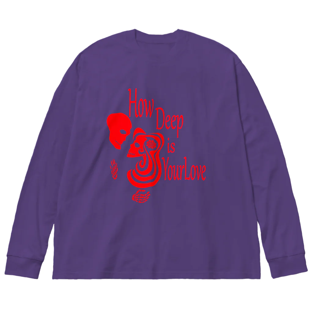 『NG （Niche・Gate）』ニッチゲート-- IN SUZURIのHow Deep Is Your Love（赤） ビッグシルエットロングスリーブTシャツ