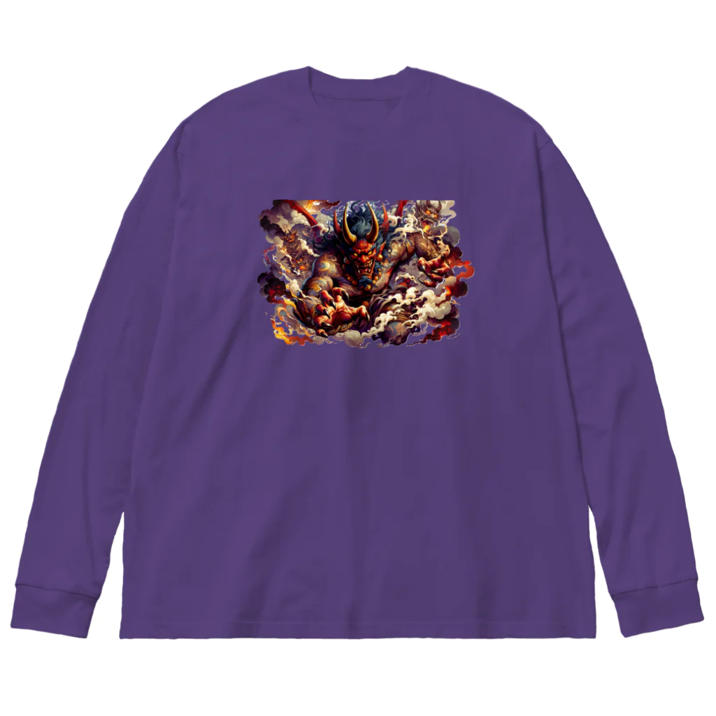 伏鬼洋服店のAttack of The Oni Big Long Sleeve T-Shirt
