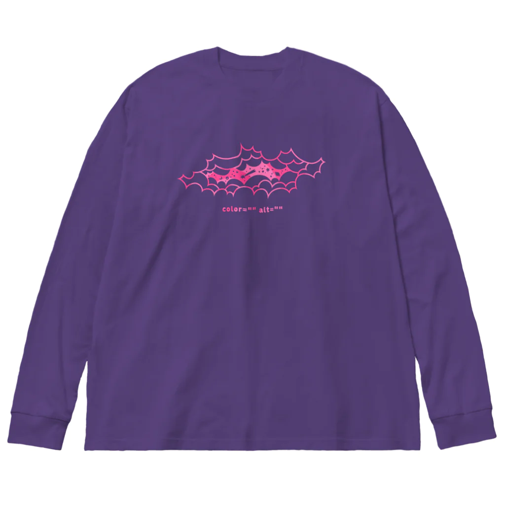 nanaqsaのSPACE(PINK) ビッグシルエットロングスリーブTシャツ