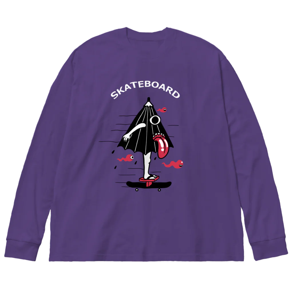 リュウラクドウのスケボーを楽しむ唐傘お化け Big Long Sleeve T-Shirt