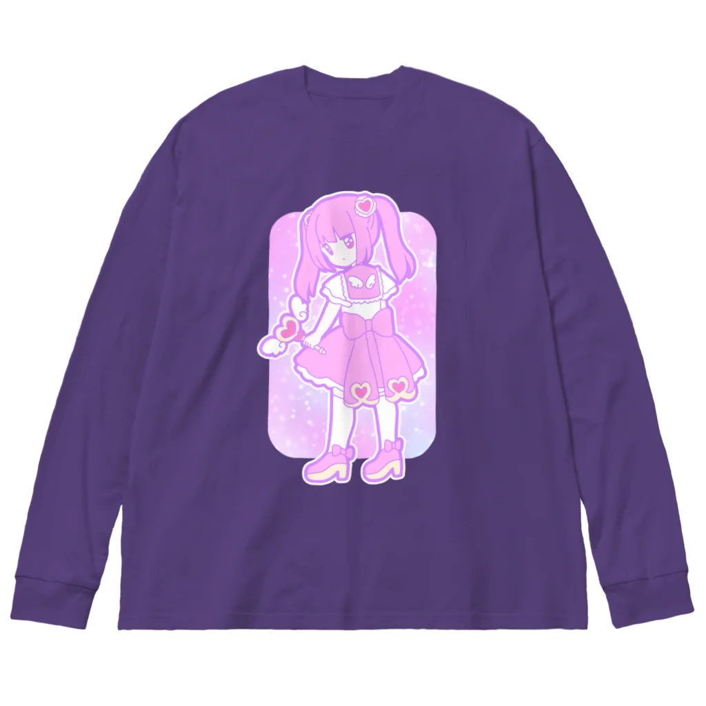 かわいいもののおみせ　いそぎんちゃくのゆめかわ魔法少女ちゃん ビッグシルエットロングスリーブTシャツ