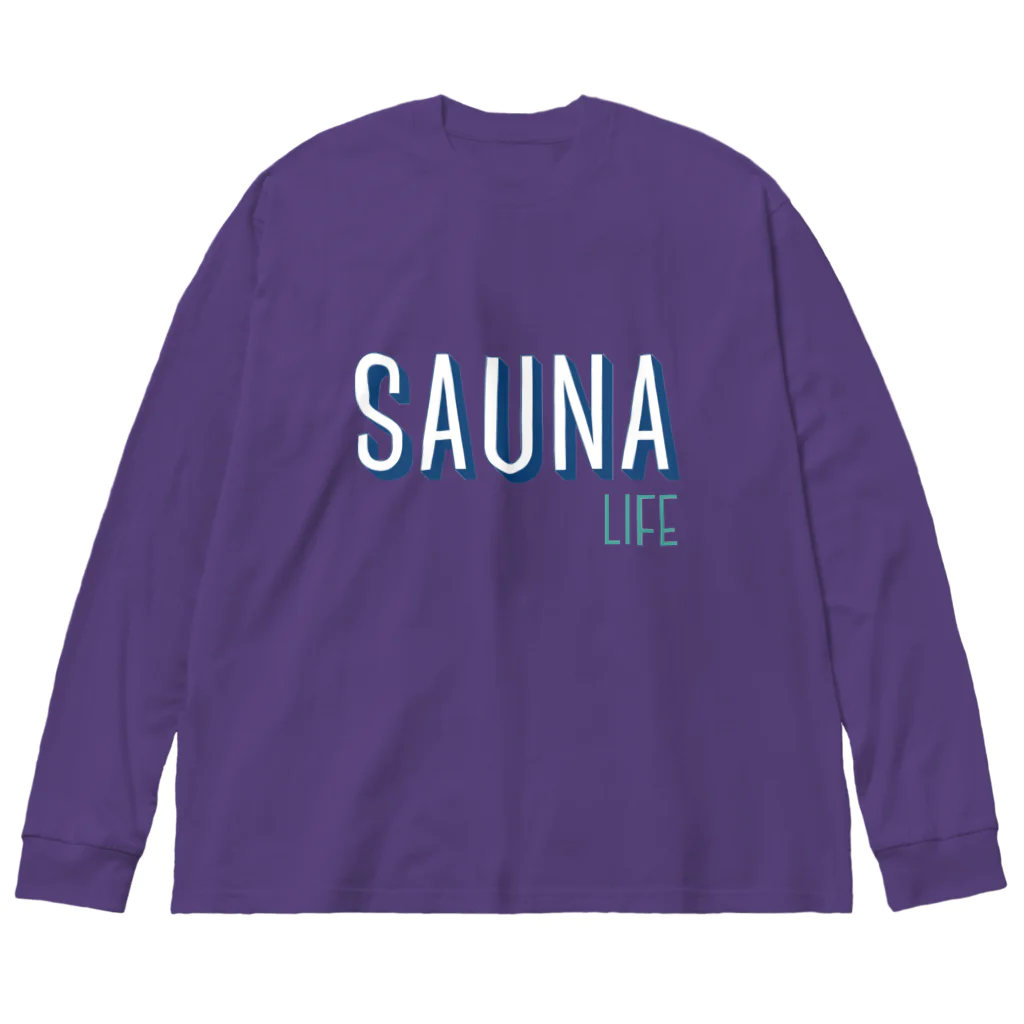 SNOW LIFE JOURNEYのSAUNA LIFE サウナライフ。 ビッグシルエットロングスリーブTシャツ