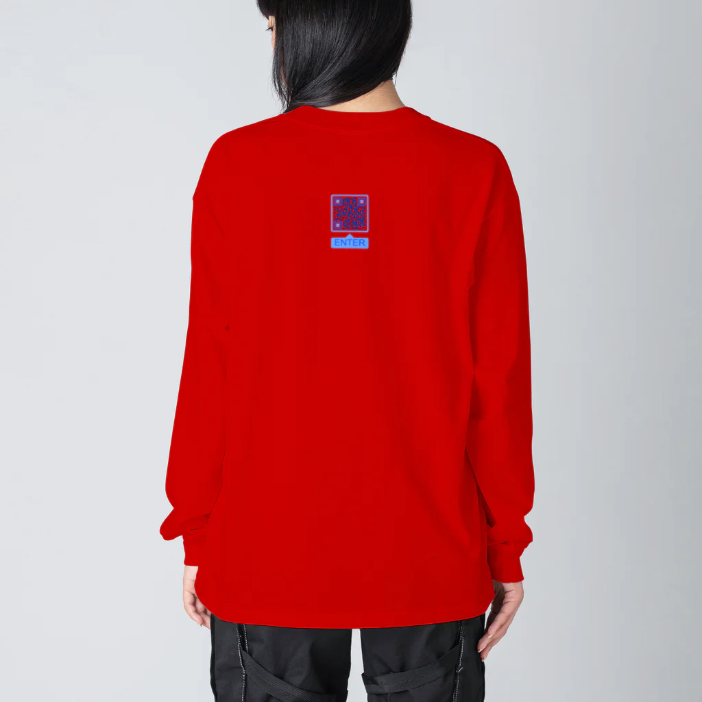 Lock-onの上目使いペンギン Big Long Sleeve T-Shirt