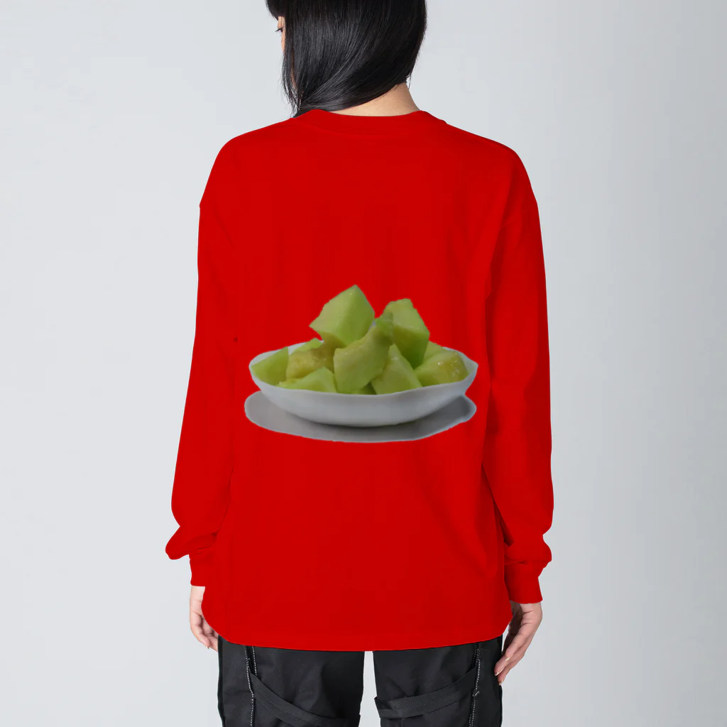 でおきしりぼ子の実験室のMELON-Ready to eat. Big Long Sleeve T-Shirt