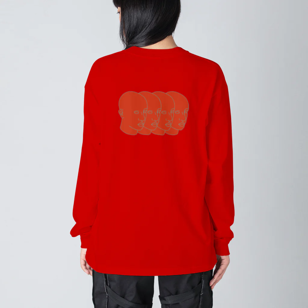 Parallel Imaginary Gift ShopのLife is Hell（Orange） Big Long Sleeve T-Shirt