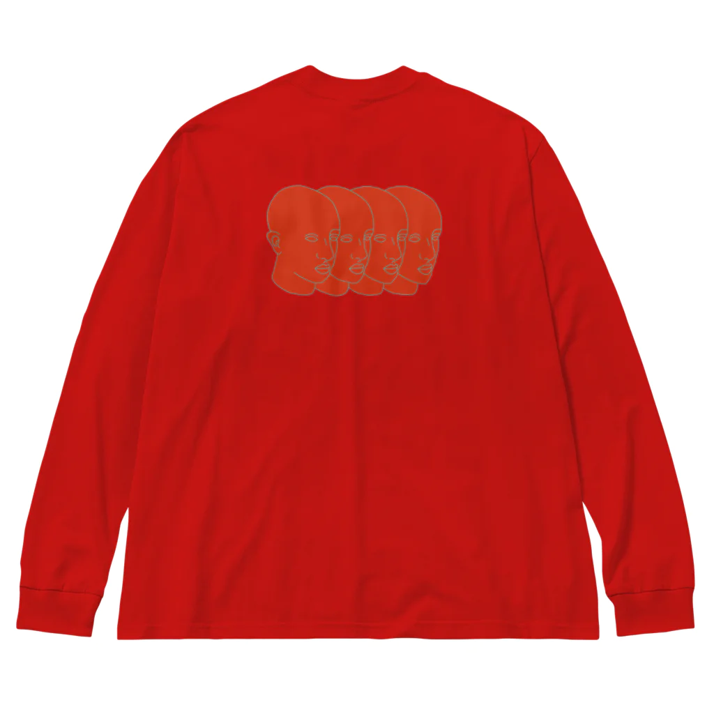 Parallel Imaginary Gift ShopのLife is Hell（Orange） Big Long Sleeve T-Shirt