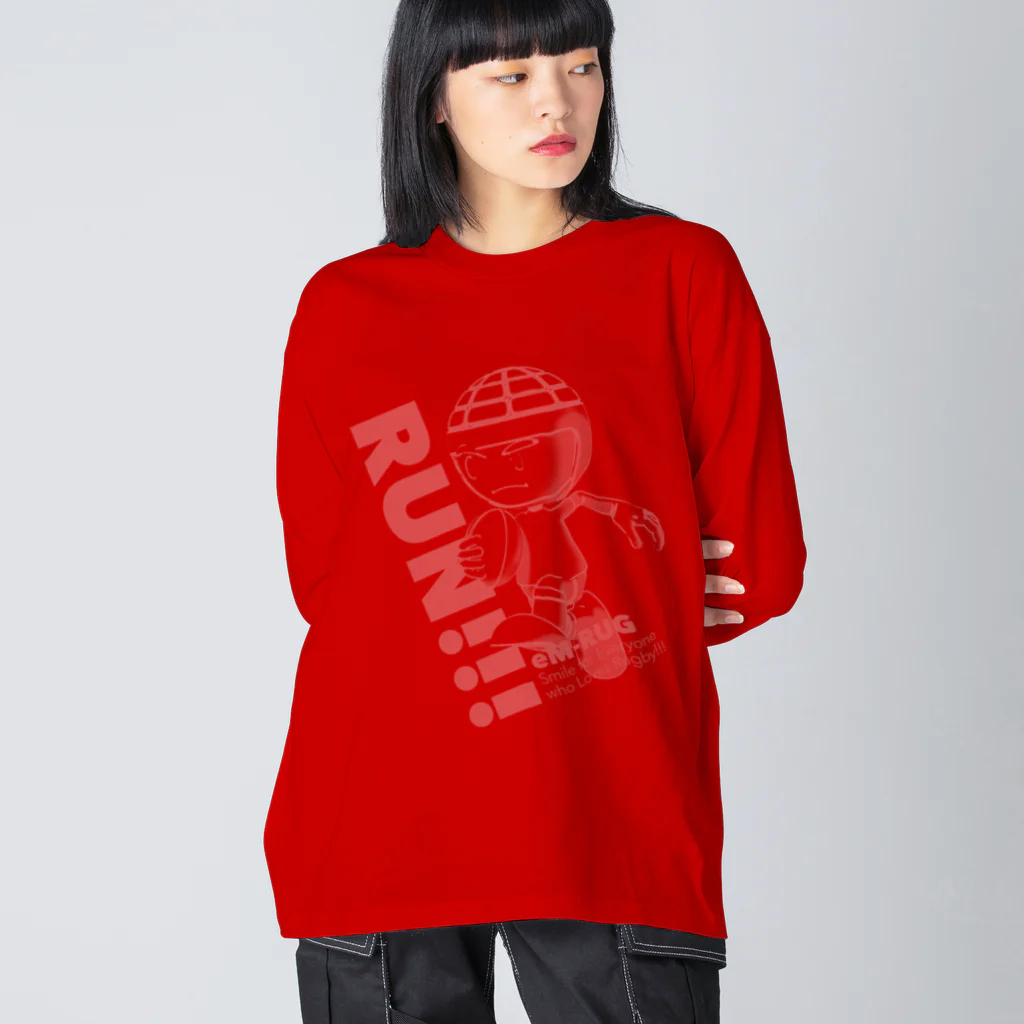 ［ラグビー専門］ラグビティーショップ［eM-Rug］のエムラグ2022オータム_カラーロングスリーブTシャツ_ラン！ Big Long Sleeve T-Shirt