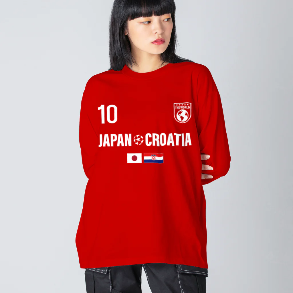 アージーのクロアチア ジャパン ワールド サッカー ビッグシルエットロングスリーブTシャツ