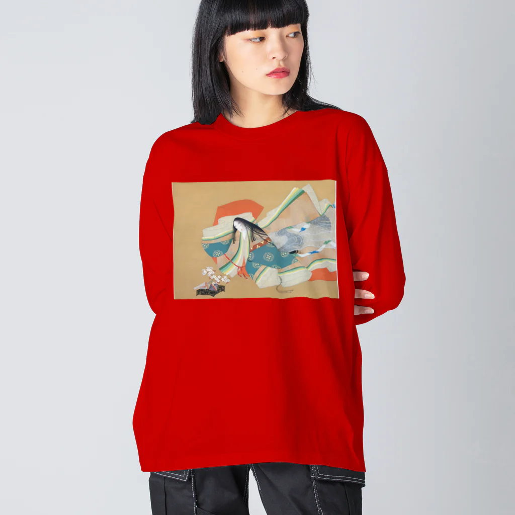 寿めでたや(ukiyoe)の日本画：上村松園_伊勢大輔(1929) Big Long Sleeve T-Shirt