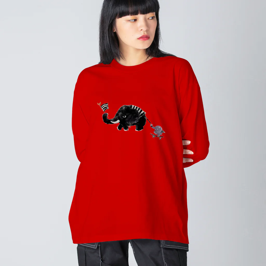 nanaqsaのぞうさん Big Long Sleeve T-Shirt