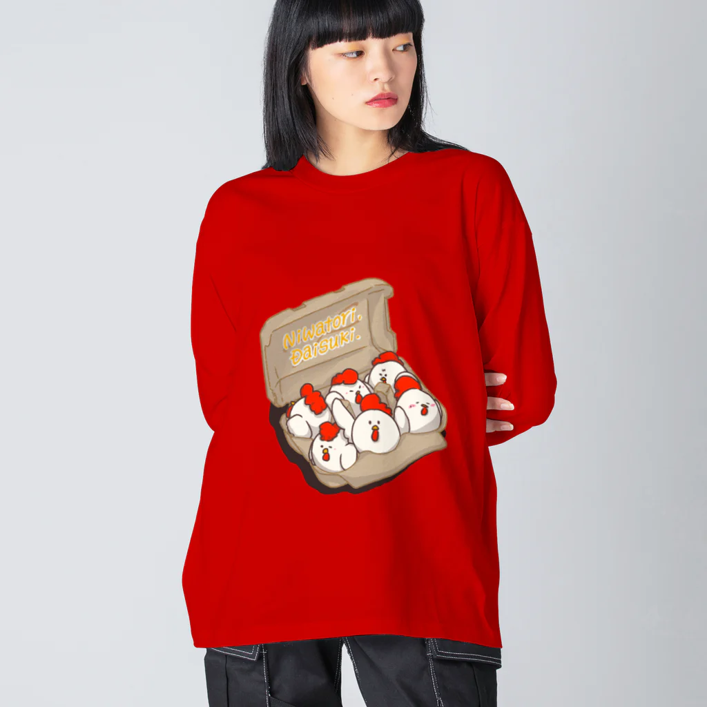 なたね。のニワトリたまご6羽パック(淡色向け) Big Long Sleeve T-Shirt