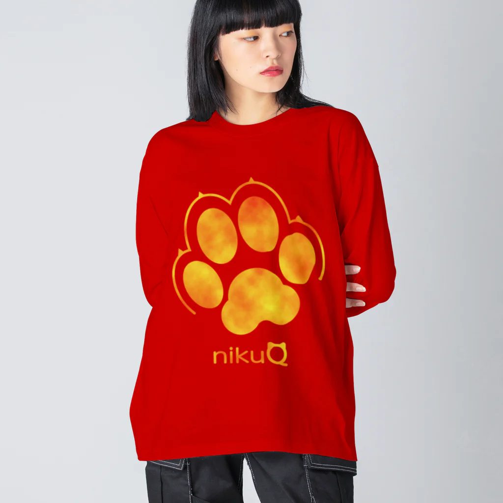 WebArtsの肉球をモチーフにしたオリジナルブランド「nikuQ」（犬タイプ）です ビッグシルエットロングスリーブTシャツ