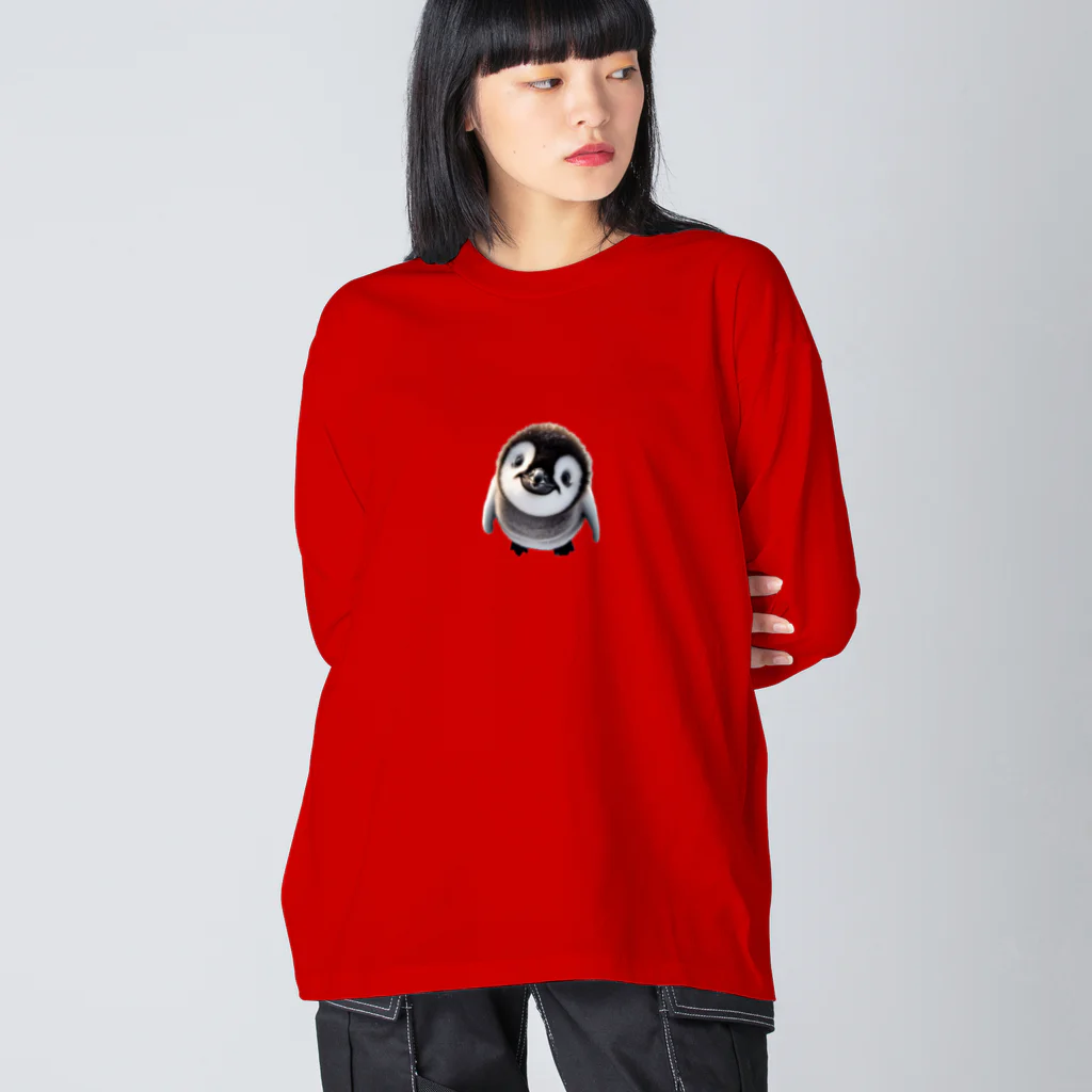 Lock-onの上目使いペンギン Big Long Sleeve T-Shirt