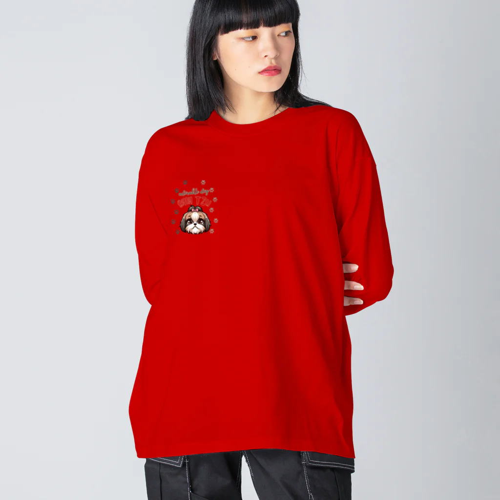 furebuhi　clubのadorable dog　SHIH TZU　（シーズー） ビッグシルエットロングスリーブTシャツ