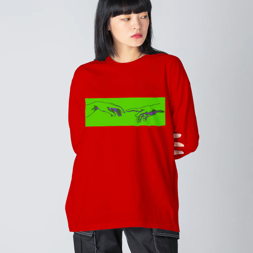 QB🦖の宇宙への飛行_gr Big Long Sleeve T-Shirt