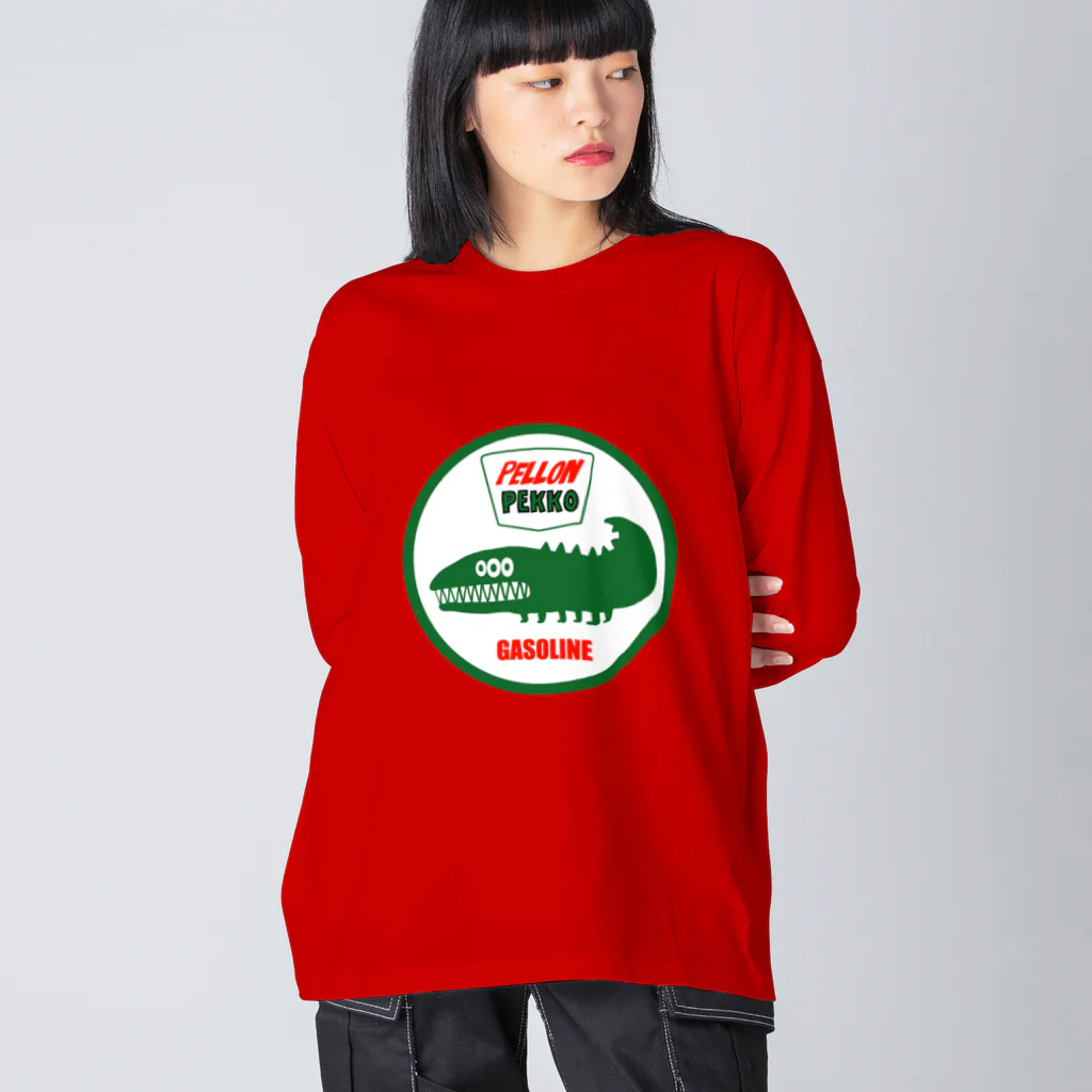 PELLONPEKKOのガソリン看板風 Big Long Sleeve T-Shirt