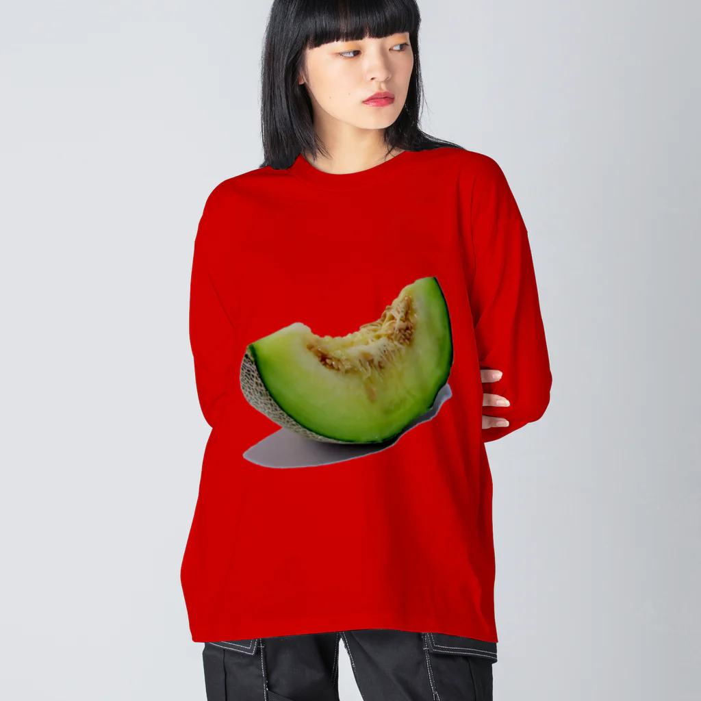 でおきしりぼ子の実験室のMELON-Ready to eat. Big Long Sleeve T-Shirt