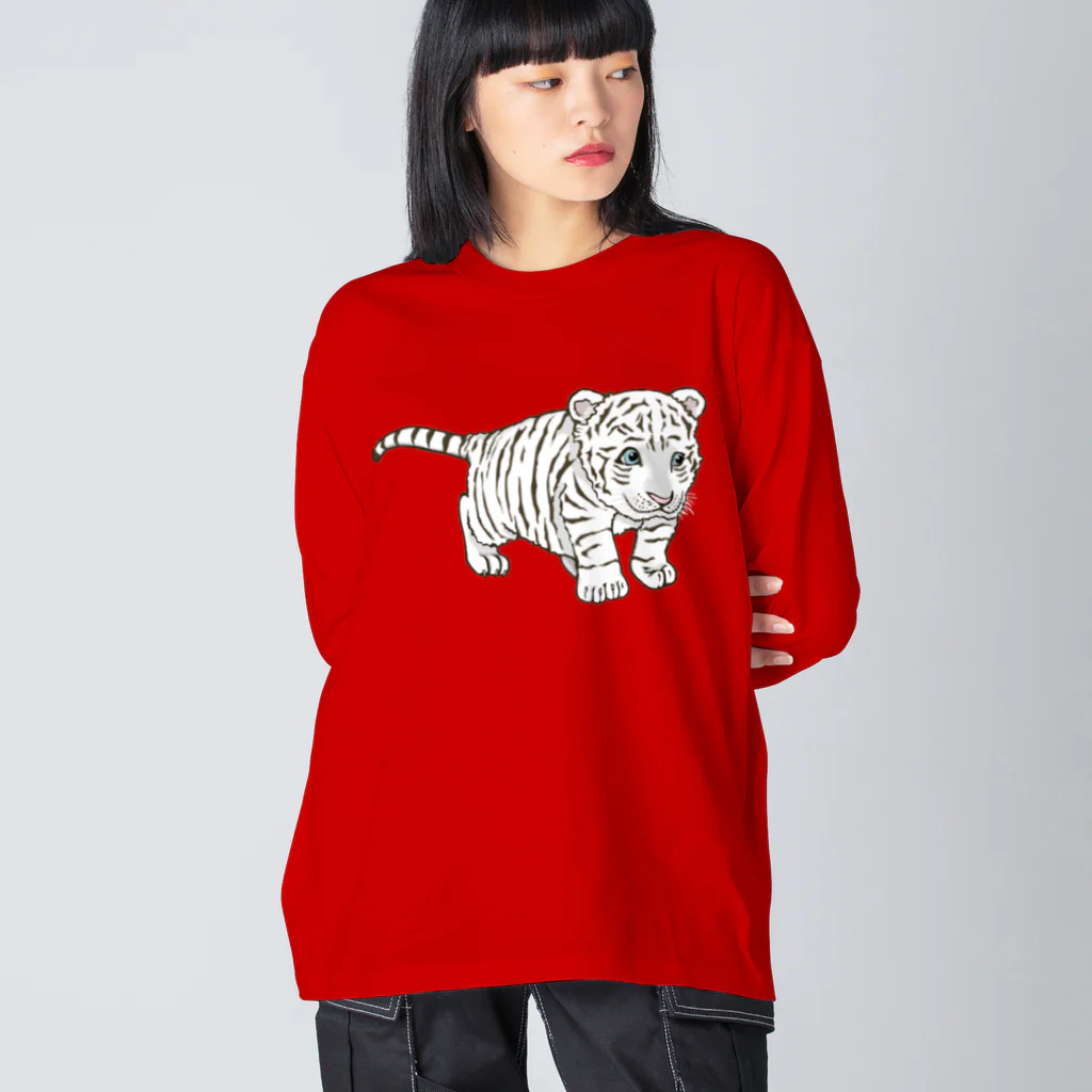 LalaHangeulの白虎の仔 Big Long Sleeve T-Shirt