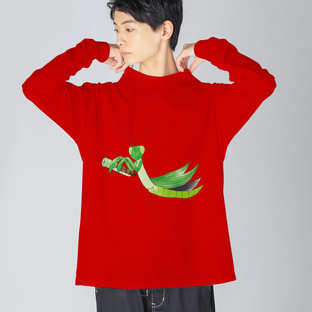 Drecome_Designのゆるいカマキリ Big Long Sleeve T-Shirt