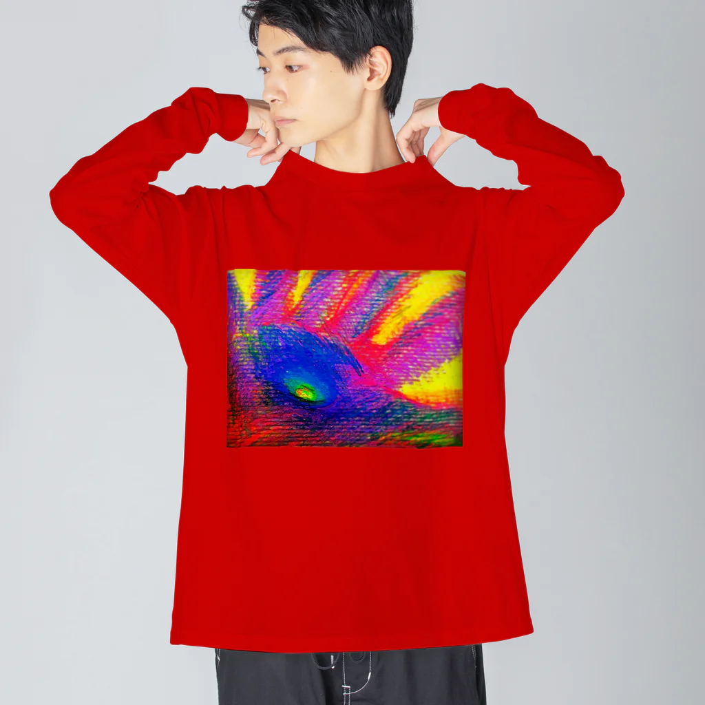 嫌われ者のアート工房　Archaic smileのクレヨン　カラフルアート Big Long Sleeve T-Shirt