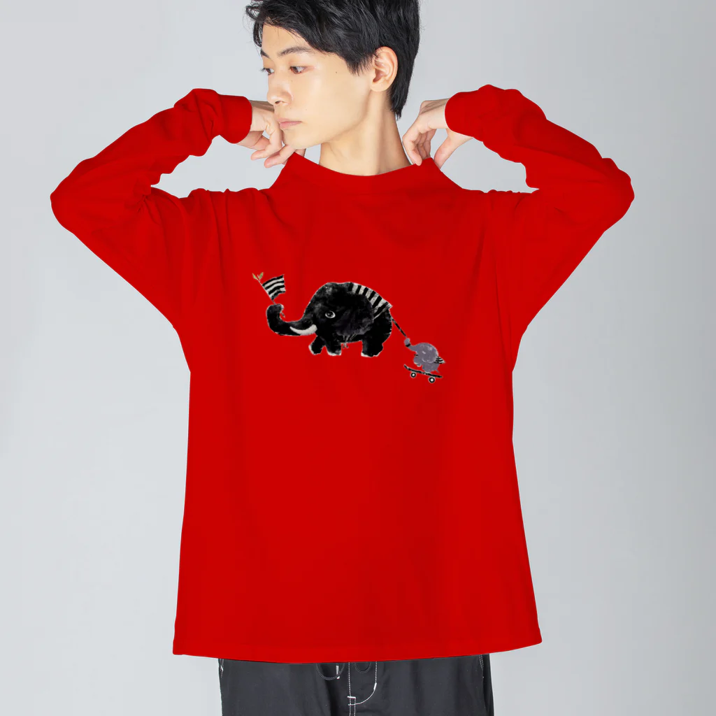 nanaqsaのぞうさん Big Long Sleeve T-Shirt