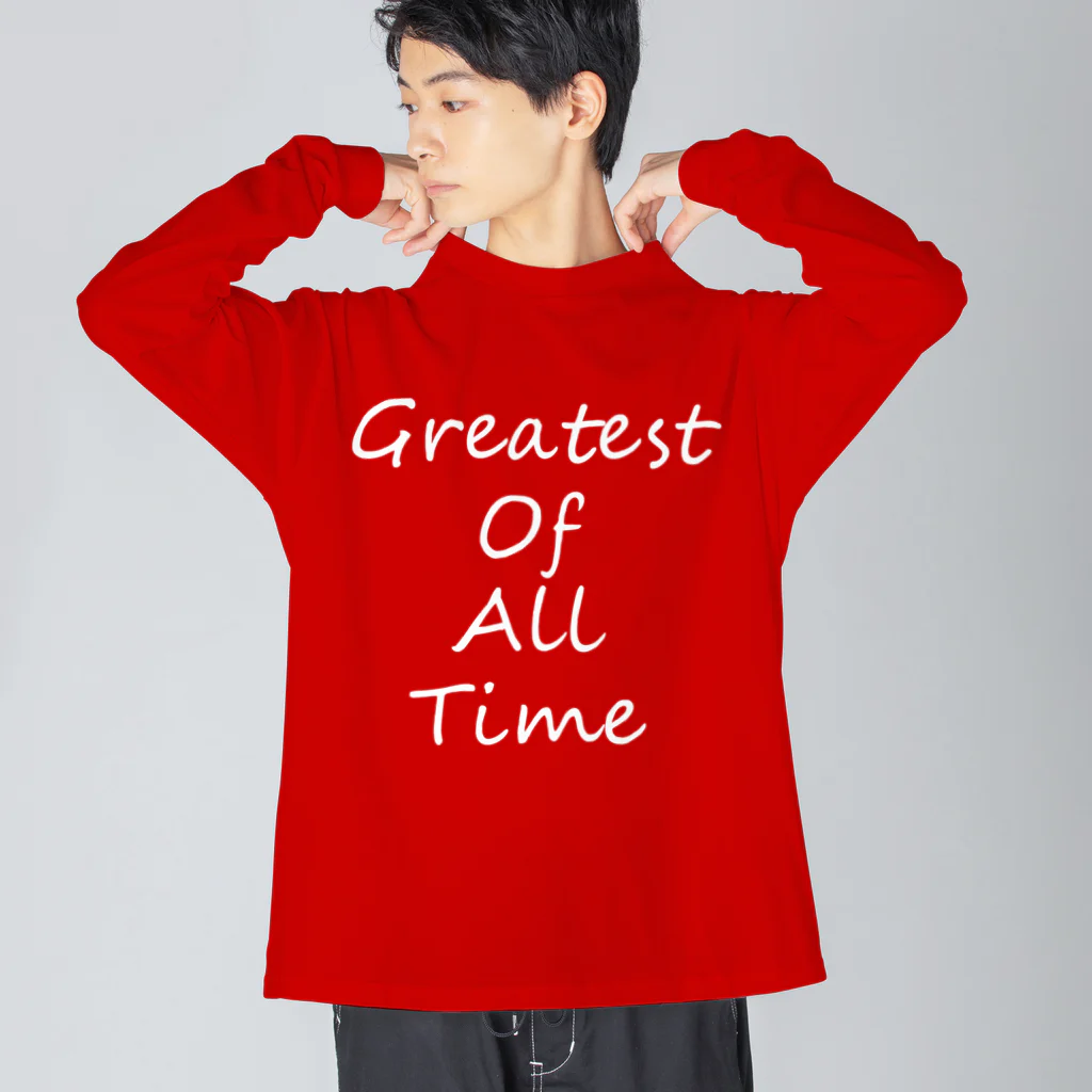 ZuRUIのGOAT(ホワイト) Big Long Sleeve T-Shirt