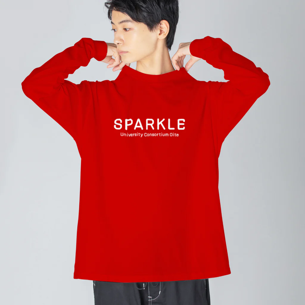 SPARKLEのSPARKLE-シンプル白字 Big Long Sleeve T-Shirt