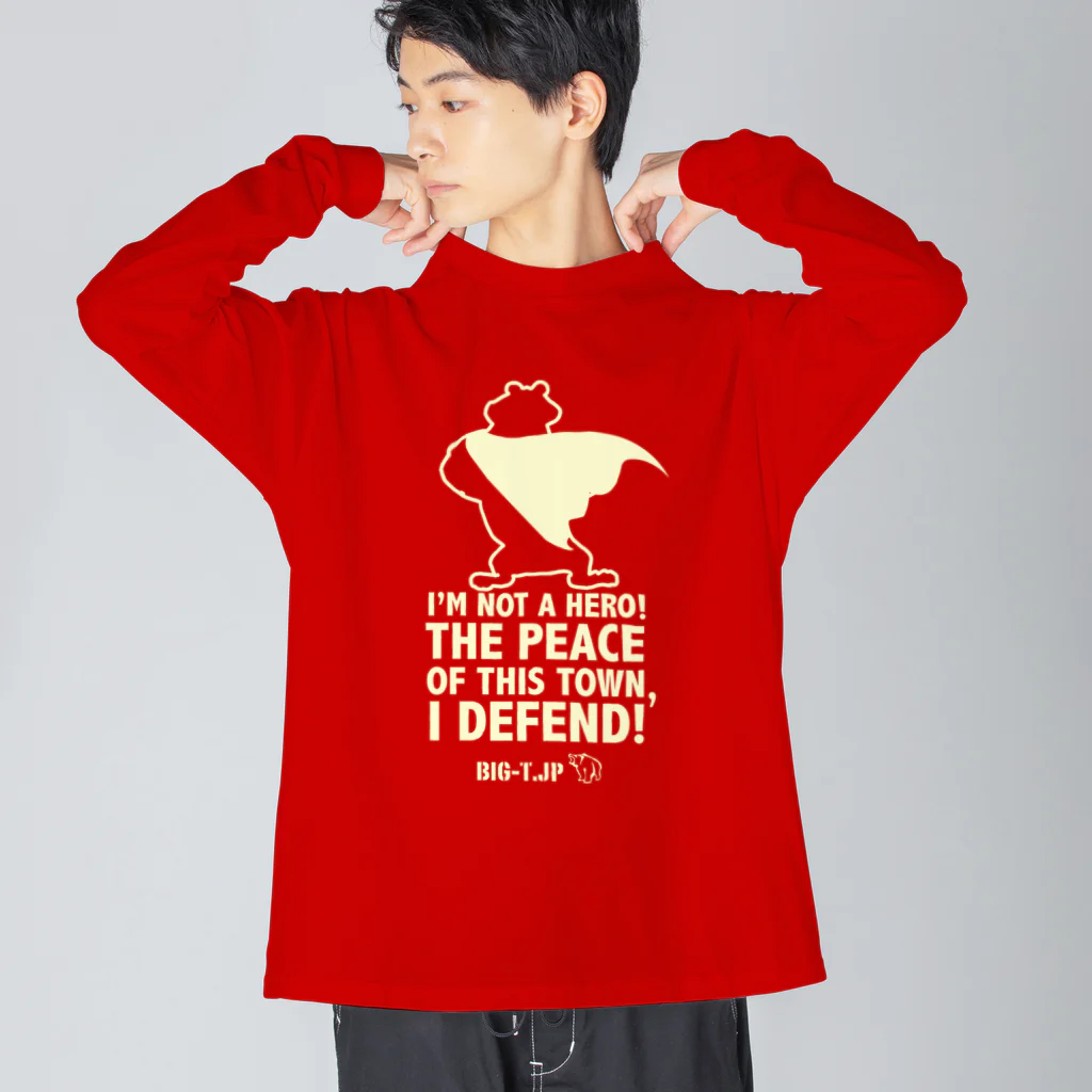 Big-T.jpのヒーローBEAR Tシャツ ＜背中マント＞ ビッグシルエットロングスリーブTシャツ